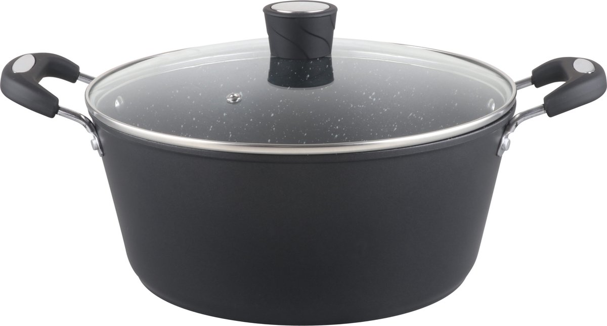 Millvado Rainbow Collection - Kookpan met Glazen Deksel - Ø 28cm Braadpan - Zachte Handgreep - 6.6L