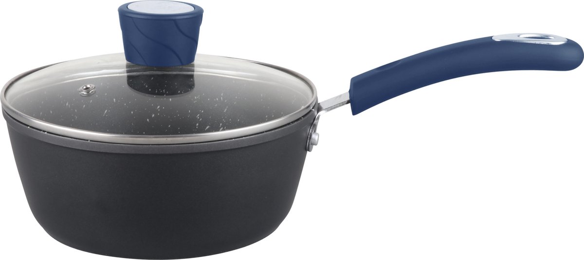 Millvado Rainbow Collection - Sauspan met Glazen Deksel - Zachte Handgreep - 1.2L
