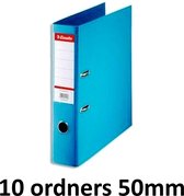10 x Esselte Ordner Basic - rug 50mm - A4 - Lichtblauw