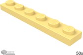 LEGO Plaat 1x6, 3666 Fel lichtoranje 50 stuks