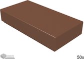 LEGO Tegel 1x2, 3069b Roodbruin 50 stuks