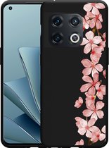 OnePlus 10 Pro Hoesje Zwart Flower Branch - Designed by Cazy