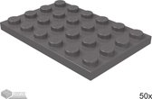 LEGO Plaat 4x6, 3032 Donker blauwgrijs 50 stuks