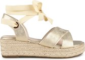 POSH by Poelman SAAR Dames Sandalen/Espadrilles - Goud - Maat 37