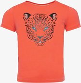 TwoDay meisjes T-shirt met tijgerkop - Roze - Maat 92