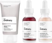 Tripple set - The Ordinary Face Exfoliator Set! AHA 30% + Bha 2% Peeling Solution Help Fight Visible Blemishes! Lactic Acid 10% + Ha Tegen onzuiverheden - Egale huid - Gezichts peeling - Gezi