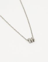 Glow Adora - Kettingen - Initialen Ketting - Letter M - zilver