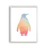 Poster Geometrische pinguin / Dieren / 30x21cm