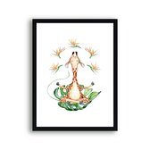 Poster Yoga giraf - Namaste / Jungle / Safari / 30x21cm