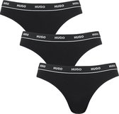 Hugo Boss dames 3P HUGO strings zwart - S