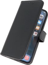 Echt Lederen Book Case Hoesje - Leren Portemonnee Telefoonhoesje - Geschikt voor iPhone 12 Pro Max - Zwart