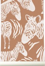 Roomblush - Behang Zebra - Terracotta - Vliesbehang - 200cm x 285cm