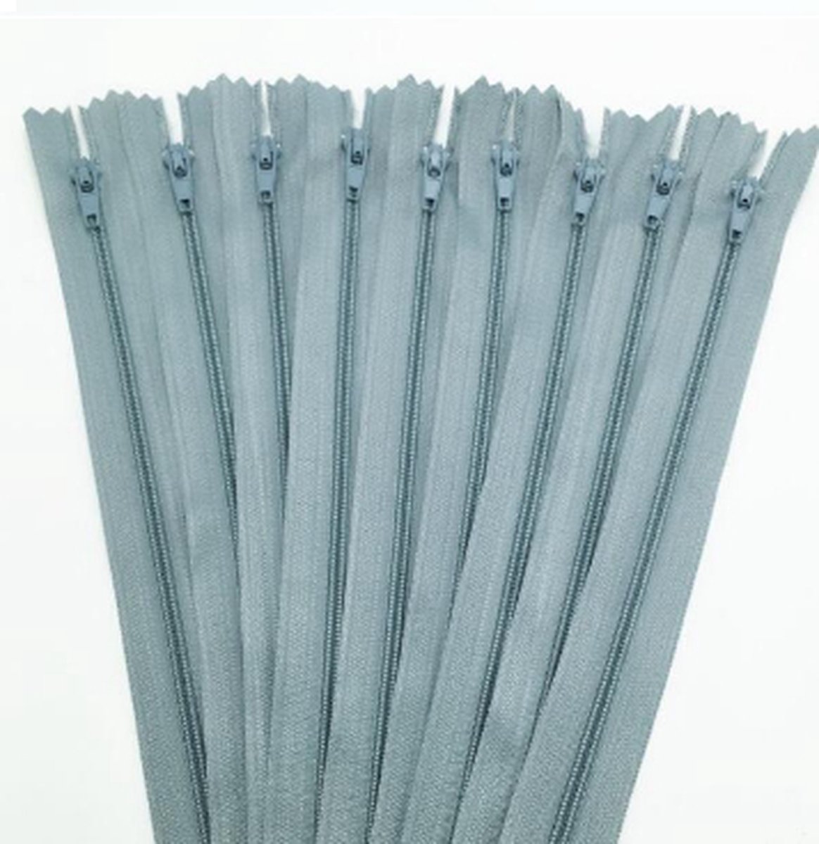 Close end rits 30 cm - grijs - 2 stuks