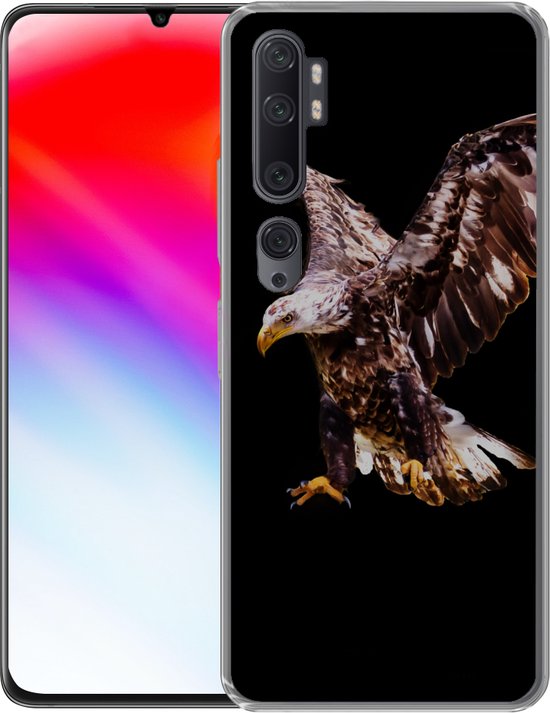 Coque de téléphone compatible avec Xiaomi Mi Note 10 Pro - Aigle - Vogel - Ressorts - Coque de téléphone en Siliconen Coque de téléphone