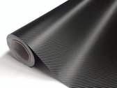 2xAuto/Car Wrap Folie 3D Carbon - Vinyl Auto / Car Wrapping Carbon folie- 100 x 50 cm - ZwartOM