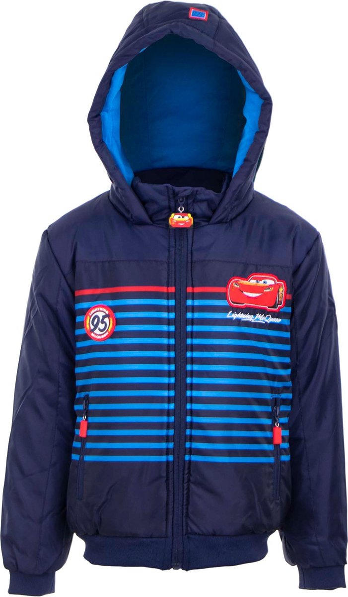 Disney Cars Jack - Winterjas - Waterafstotend - Met Capuchon - Blauw - Maat 92/98 (3 jaar - tot 98 cm)