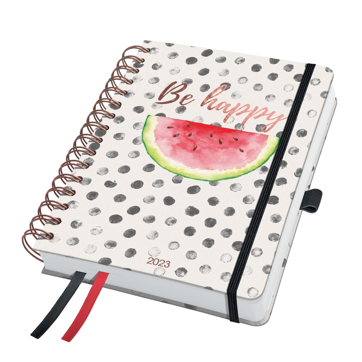 Sigel Jolie Inspire - agenda 2023 - spiraal - A5 - 4-talig - Watermelon Summer - hardcover - SI-J3601