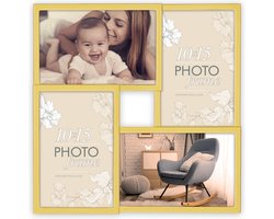 ZEP Fotolijst - metaal - goudkleurig - 4 lijstjes van 10 x 15 cm - wonen - woonaccessoires