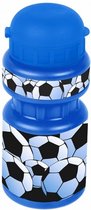 bidon met houder Voetbal 300 ml jongens blauw