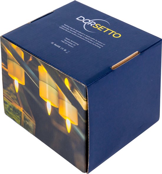 Cire/bougies à réchaud LED rechargeables 105 heures étanche blanc chaud (6 pièces) DORSETTO avec télécommande