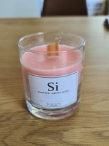 Wood wick scented candle Si