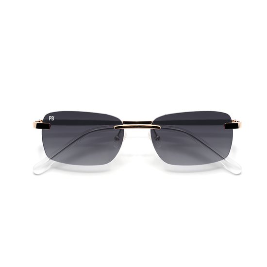 PB Sunglasses - Venice Grey. - Zonnebril heren en dames - Grijze lens - Randloze zonnebril - Stainless steel van PB Sunglasses — afbeelding 2