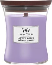 WoodWick Hourglass Medium Geurkaars - Amethyst & Amber