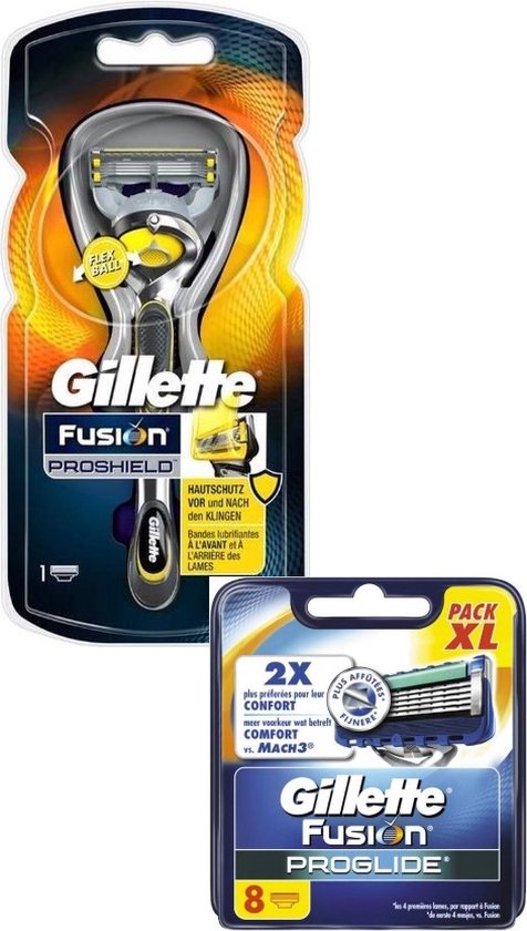 Gillette Fusion Proshield met Flexball Scheermes + Gilette Fusion ...