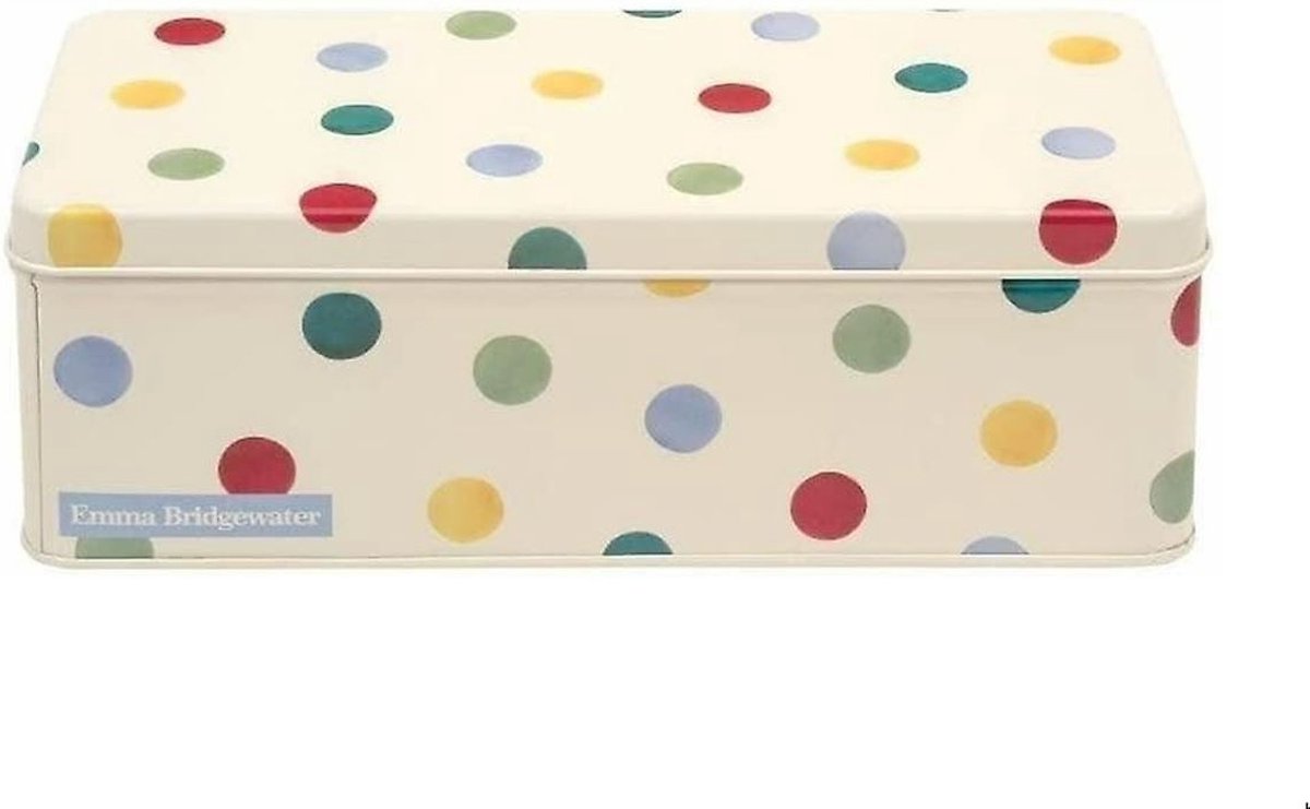 Emma Bridgewater - Bewaarblik Polka Dots - Stippen - Blik - Rechthoek - 24,5 x 10,5 x 8 cm