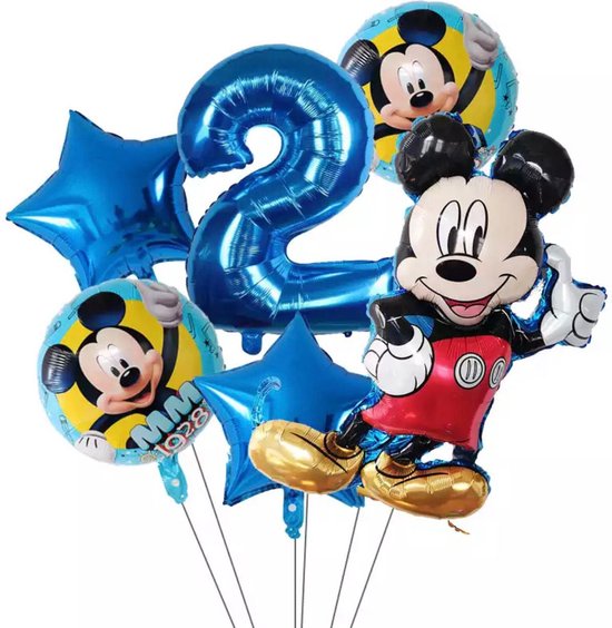 Disney Mickey  Mouse Party Ballonnen 32 Inch Nummer Opblaasbare Folie Ballon, Nummer 2
