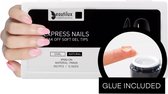 Natural Oval - Gel Extension Kit met Gel Lijm + UV Lamp - 520 Stuks -  Soft Gel Tips - Soak Off Tips Extension Kit - Gel X Nail Extention Kit - Gel X Nagels - Gel X Tips - Full Cov