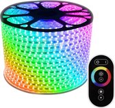 LED Strip - 50 Meter in één rol(1x 50meter) - RGB - meerdere kleuren - 60LED/m - IP65  - Met RF Touch afstandsbediening