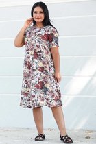 HASVEL-Groote maat  jurk-Met patroon jurk- Maat XL- Casual jurk- HASVEL-Plus Size dress-Patterned dress-Size XL-casual dress