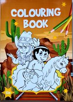 Kleurboek Colouring Book Cowboys en Indianen 72 pagina's