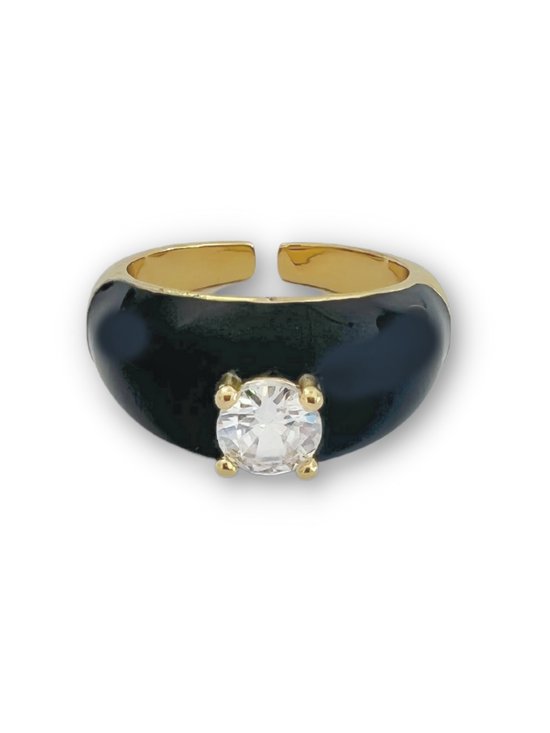 Zatthu Jewelry - N22SS450 - Iren statement ring blauw met steen