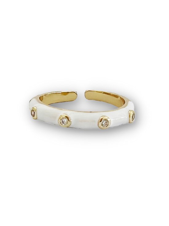 Zatthu Jewelry - N22SS444 - Inwe ring wit met steentjes