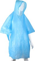 Wegwerp Regenponcho - Blauw - 1 stuk