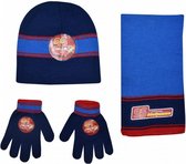 winterset Cars junior acryl blauw/donkerblauw 3-delig