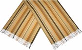 sjaal Gestreept dames 180 x 65 cm polyester geel