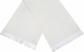 sjaal dames 180 x 70 cm viscose wit one-size