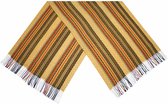sjaal met print dames 180 x 65 cm polyester geel one-size