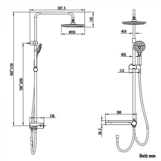 Ensemble de robinet de douche - Douchette - Accessoires de salle de  Accessoires de