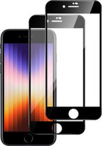 Screenprotector geschikt voor iPhone SE 2022 / SE 2020 – Full Screen Protector Tempered Glass - 2 Stuks