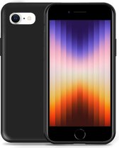 iPhone SE 2022 Hoesje - Liquid Back Case Cover Zwart