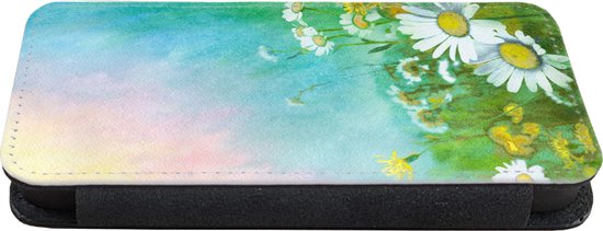 Bookcase Convient pour étui de téléphone iPhone 11 Pro Max - Marguerite - Soleil - Été - Avec compartiments - Étui portefeuille avec fermeture magnétique