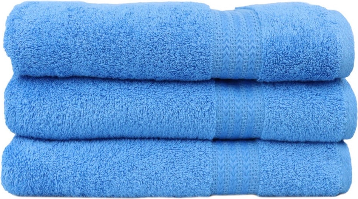 Rainbow Collection handdoek blauw set van 5 stuks 50x90cm 500gr