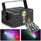 Disco laser - BeamZ Athena accu party laser met 2 lasers (rood/groen) en multicolor LED