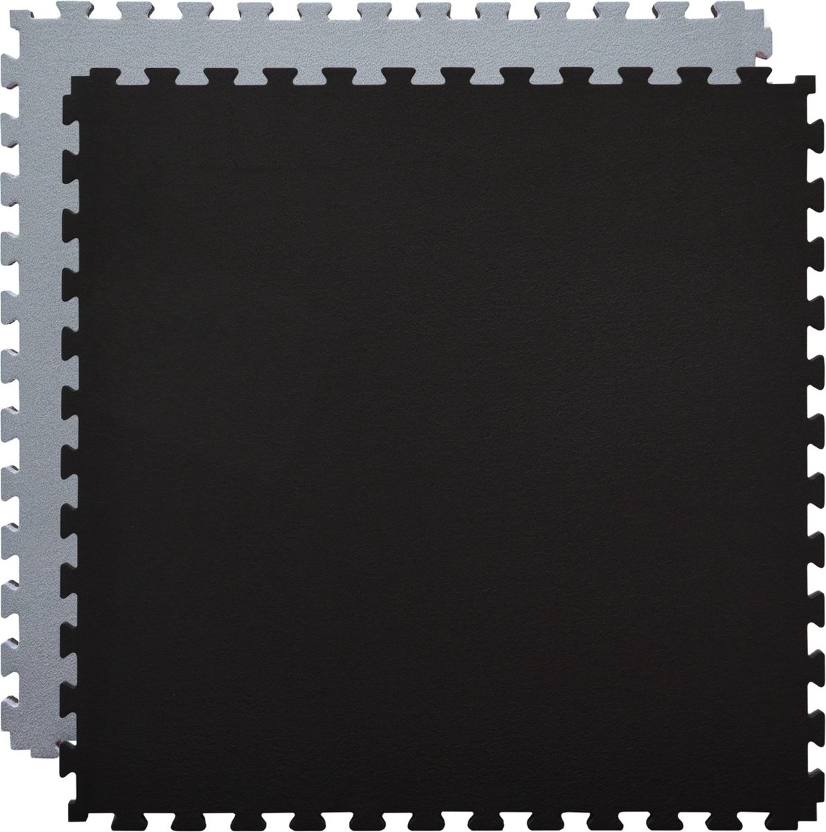 Trainingsmat 90x90cm vloerbeschermingsmat 20mm dik uittrekbaar grijs zwart