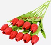 Orianthy Home- Tulpen boeket -Tulpen- Tulpen Rood- kunstof bloem-