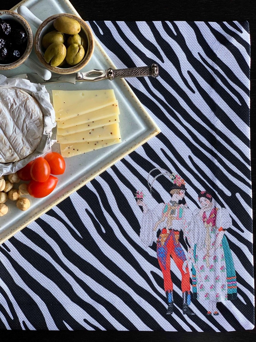 Zijou Placemats beste koppel linnen set van 4 - 35x50 cm